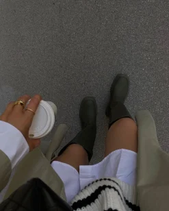 Clearance CASSY Bottes Plates Kaki