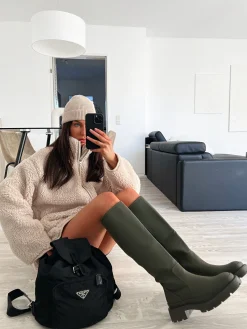 Clearance CASSY Bottes Plates Kaki