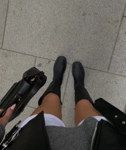 Hot CASSY Bottes Plates Noires