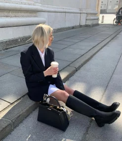 Hot CASSY Bottes Plates Noires