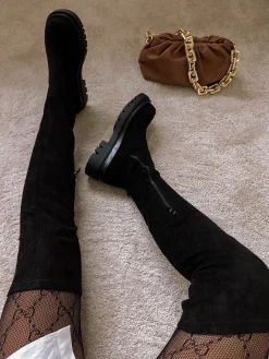 Outlet CASSY Cuissardes En Suedine Noir