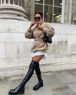 Shop CASSY Dayna - Cuissardes Noires En Similicuir