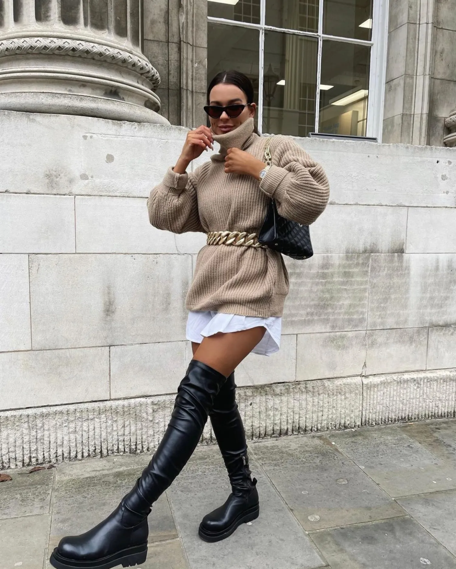 Shop CASSY Dayna - Cuissardes Noires En Similicuir