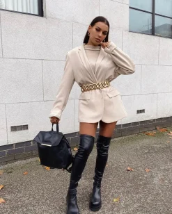 Shop CASSY Dayna - Cuissardes Noires En Similicuir