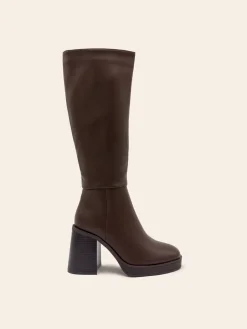 Discount CASSY Emilia - Bottes Marrons A Talon Epais Et Plateforme