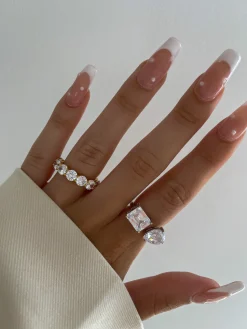 Best CASSY Ila - Bague Double Pierres Precieuses