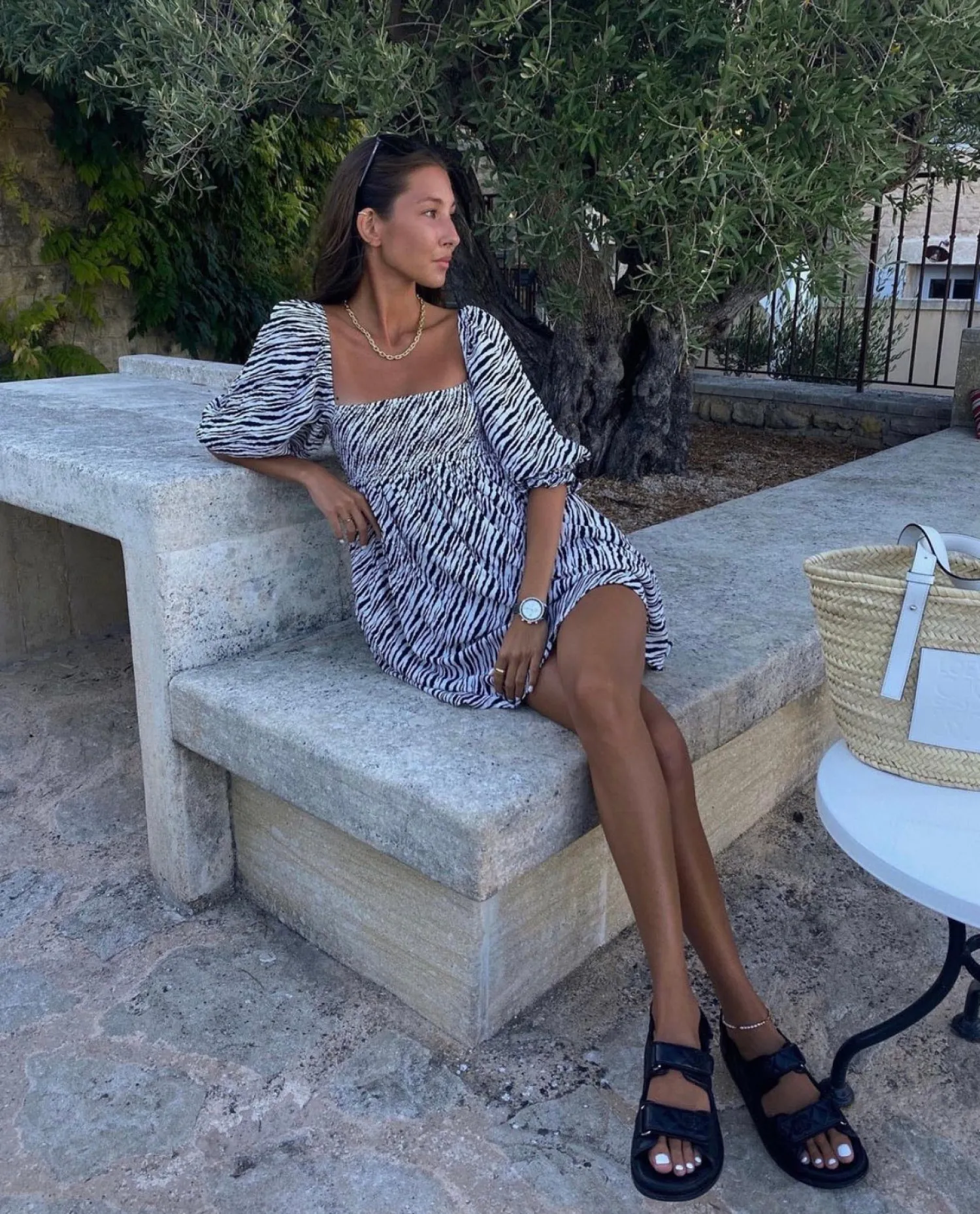 Best CASSY Sandales Noires Plates Effet Matelasse A Double Sangles Scratch