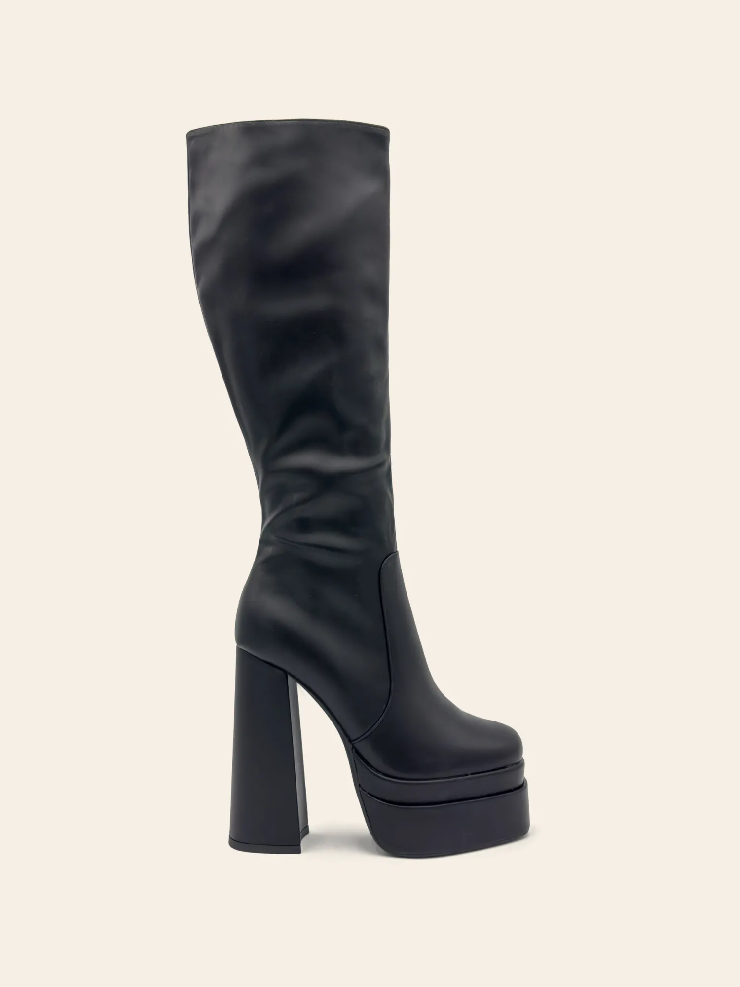 Store CASSY Stella Ii - Bottes Noires A Plateforme En Simili Cuir Souple